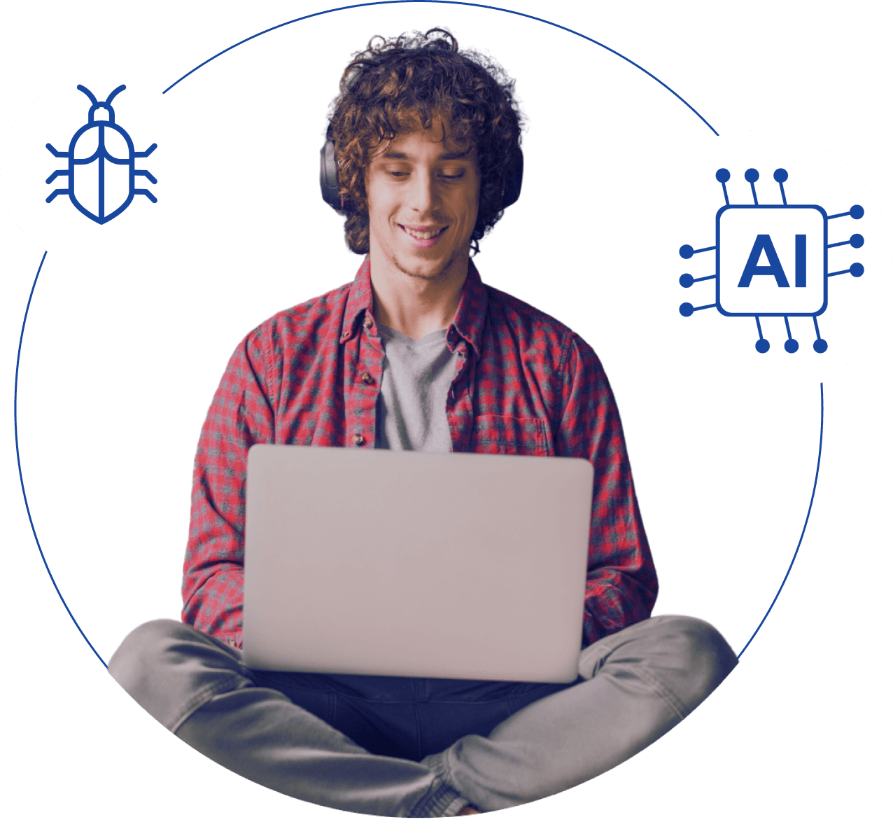 AI-powered learning platform illustration